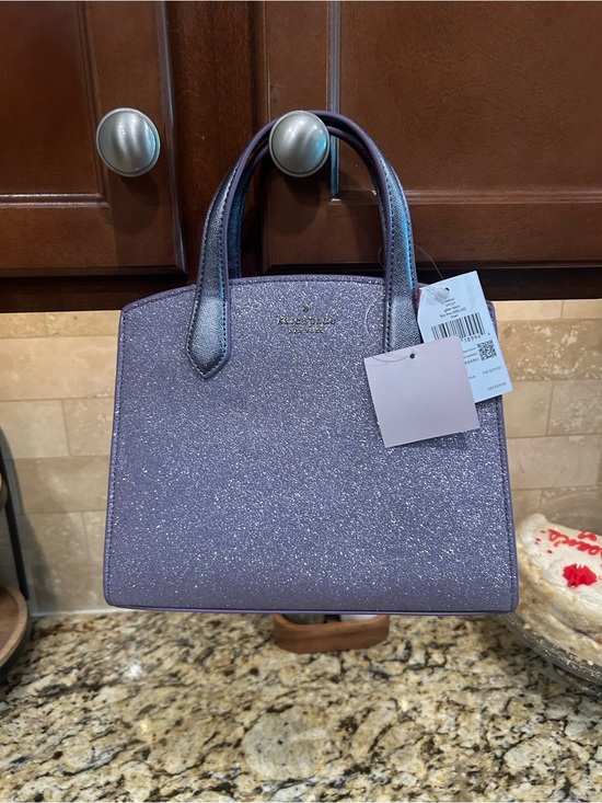 kate spade Handbags - Kate Spade Tinsel Glitter Fabric Satchel Crossbody Handbag lilac